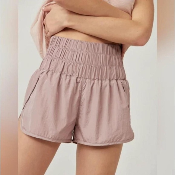 Free People FP Movement The Way Home Shorts Faded Dust Mauve Small - Picture 2 of 7